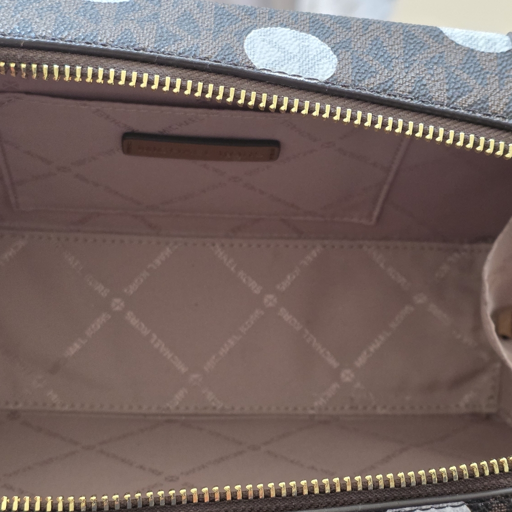 Michael Kors Black and White Polka Dot Crossbody Bag - Picture 5 of 7